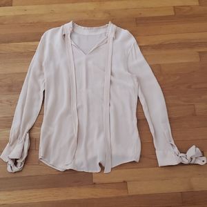 Equiment 100% silk blush shirt